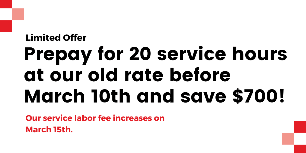 Service labor fee increase
